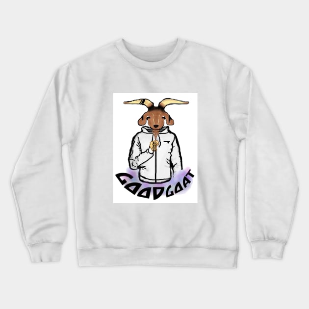 ChachiGoat Crewneck Sweatshirt by CanaryGoat